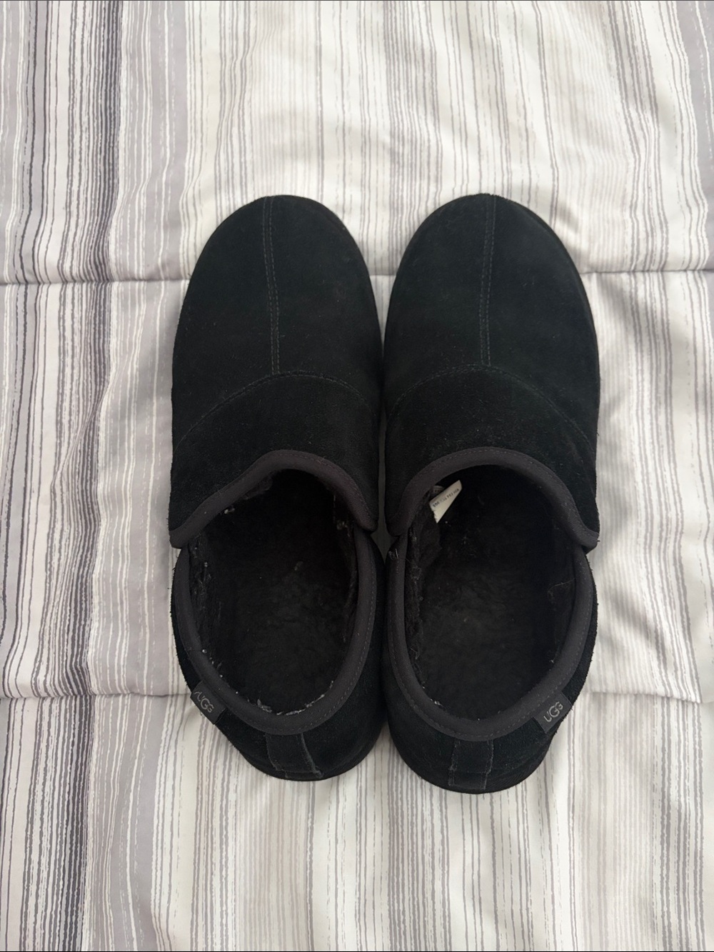 UGG Men’s Black Suede Leisure Slip-On Slippers Size 13